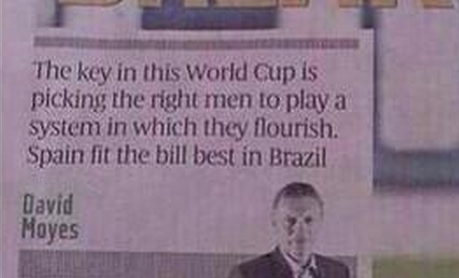 ODDSbible's tweet photo. David Moyes proving once again he is a football genius! http://t.co/ArqN7VRoqs