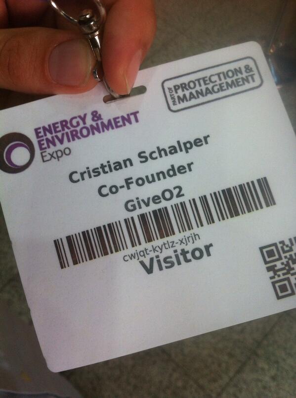 GiveO2's tweet image. Now we are attending the Energy &amp;amp; Environment expo #LNDTechWeek