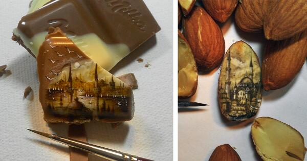 thisiscolossal's tweet image. New Impossibly Tiny Landscapes Painted on Food by Kasan Kale thisiscolossal.com/2014/06/new-im…