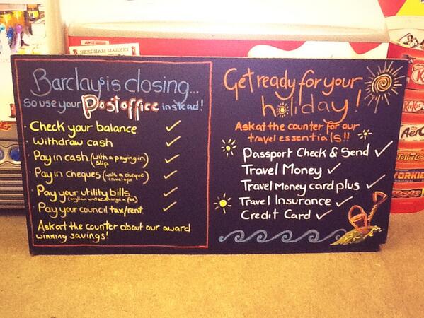 needhampo's tweet image. We wish it wasn't closing but on the plus side you can still use your local post office.#Barclays #postoffice