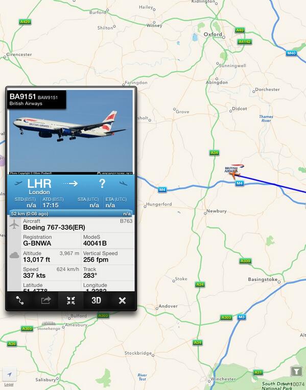 PlaneMad_News's tweet image. One of the BA B767's off to Shannon to get BA282 passengers? BA9151 fr24.com/BAW9151