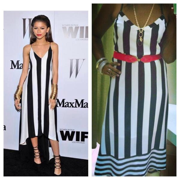 SimplyChicBouti's tweet photo. @Zendaya  rocking the black and white look! Stop by @SimplyChicBouti  to see our version (right)! #Fashionbloggers http://t.co/izVHUpEBL6
