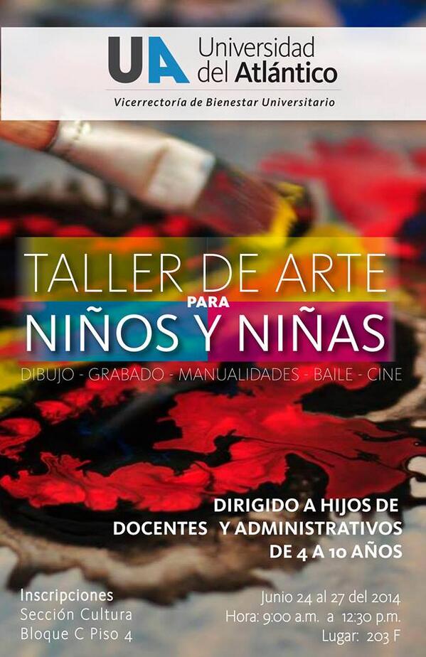 Talleres recreativos para los hijos de docentes y administrativos de la UA del 24 al 27 de junio.