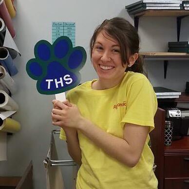 SAR_Wentzville's tweet photo. Check out these wolf print paddles we made for Timberland's cheer team! #PVCsigns #paddles #handsawed #customshape http://t.co/Vw6o5256XS