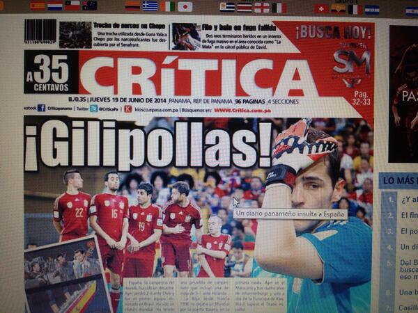 arock2112's tweet photo. @CriticaPa no debería pero os voy a dar publicidad...Cuando vuestra selección llegue a un mundial nos avisáis. http://t.co/ojqQQeMHcS
