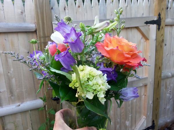 Lorax_Chris's tweet photo. Flowers from my awesome wife for my accident day. 19 years... ...wow. http://t.co/zRoSMWXH2z