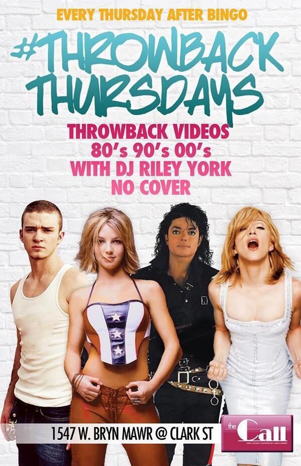 #ThrowbackThursday party has moved to @thecallbar with @DJRileyYork ! No cover. Taking you back !
