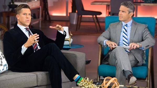 Another pic of our sweet Edie chair with <a href="/Andy/">Andy Cohen</a> and <a href="/FredrikEklundNY/">Fredrik Eklund</a> !  OBSESSED!  Edie is a lucky girl :)