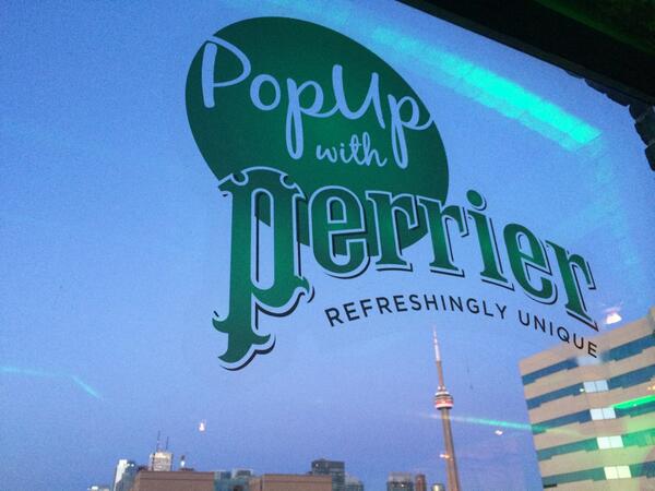 CommunityAgency's tweet photo. Round two of #PopUpPerrier @PerrierCA at the @Burroughes! Here we go #Toronto! http://t.co/xdLAxxBpwP