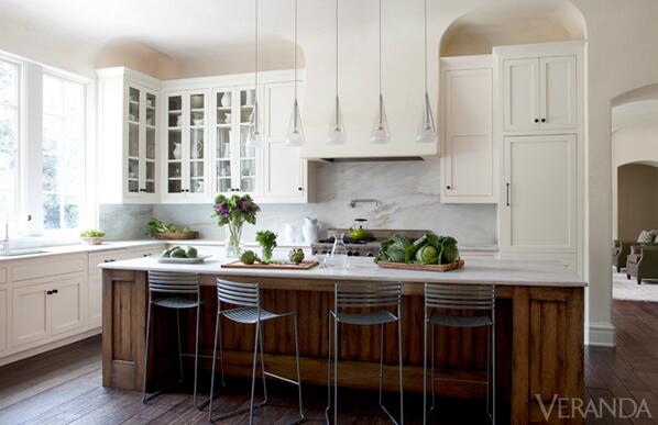 VERANDAmag's tweet photo. With rich marble and quartersawn oak, this pared-down kitchen has real presence: 
 http://t.co/OLId37pMWC http://t.co/I7G3ZvDlU6