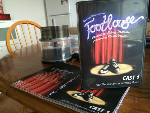 Footloose DVDs almost done!! #glentheatre #footloose2014