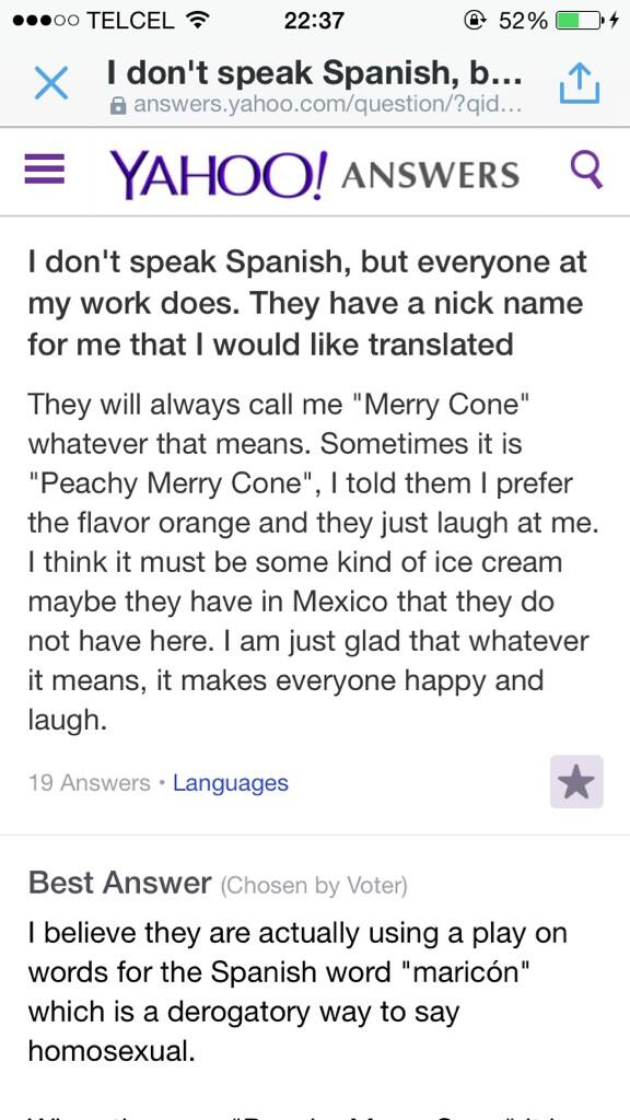 Sambuka on Twitter "Es usted un Peachy Merry Cone. Vía Malakatonche