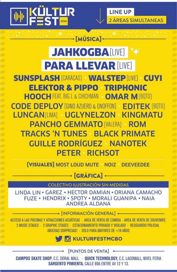 LaAcademiaMcbo's tweet photo. FLYER OFICIAL DE KULTUR FEST http://t.co/Dfrntq18Zw