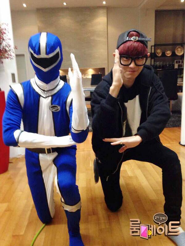 sbsroommate's tweet image. [룸메이트] EXO 찬열, 강레쉬맨과 직찍! 참고로 강레쉬맨은 서강준씨가 아...아닙...니다...