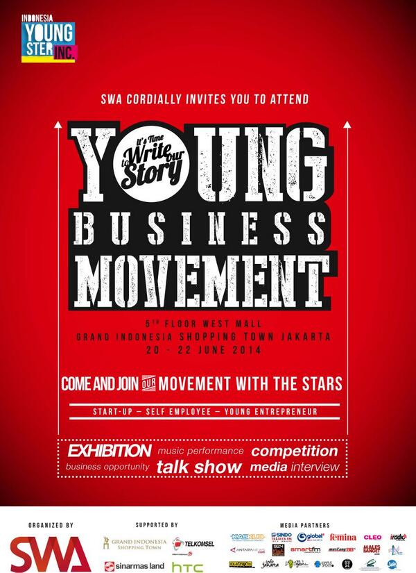 Besok akan sharing sedikit seputar social media for business di acara <a href="/youngsterinc/">Youngster Inc.</a> 13:00 wib <a href="/GrandIndo/">Grand Indonesia</a> .