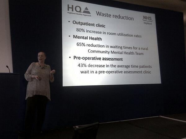 HelenBevan's tweet image. Enjoying listening to @nhsem CEO of NHS Highland, Scotland describing the Highland Quality Approach #NETS2014