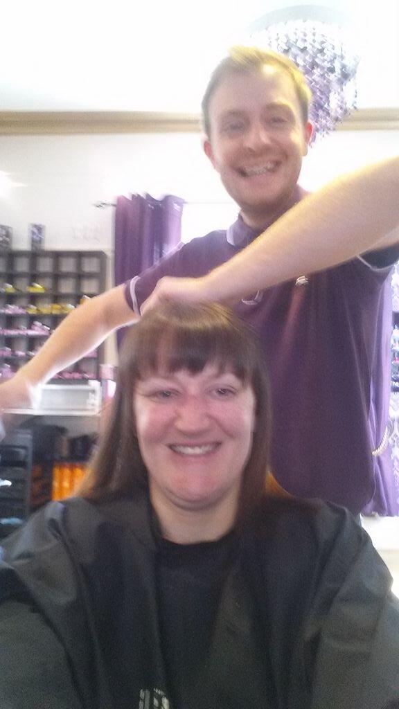 shellcornwell's tweet photo. The fringe is back #100happydays #IndulgeMyHair with @1Craigiebear http://t.co/0UbZJn20WO