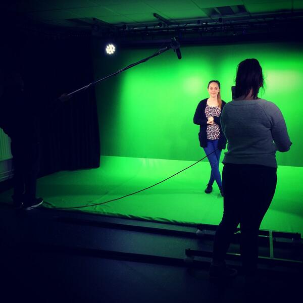 FilminEducation's tweet image. Green Screen Filming today with Christ the King 6th Form!
