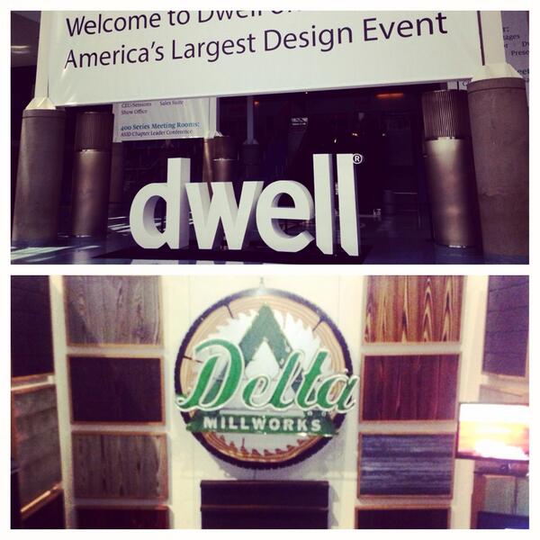 DeltaMillworks's tweet photo. Delta Millworks &amp; Lumber from Austin, Texas at @DwellonDesign! Booth 1619. #DOD2014 http://t.co/oVq11jjVdD
