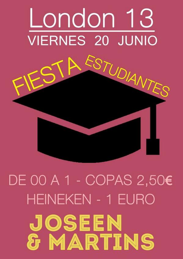 London13_Pub's tweet photo. Fiesta Estudiantes esta noche en @London13_Pub !!! http://t.co/WhwPUflijg