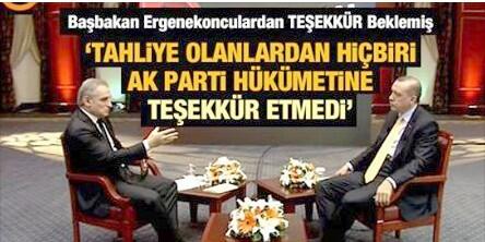 tayyip ERGENEKON VE BALYOZ SANIKLARINDAN TEŞEKKÜR BEKLEMİŞ! :)) HARBİ KAFASI KIRIK BU HERİFİN YA NASIL BİR MANYAK BU?