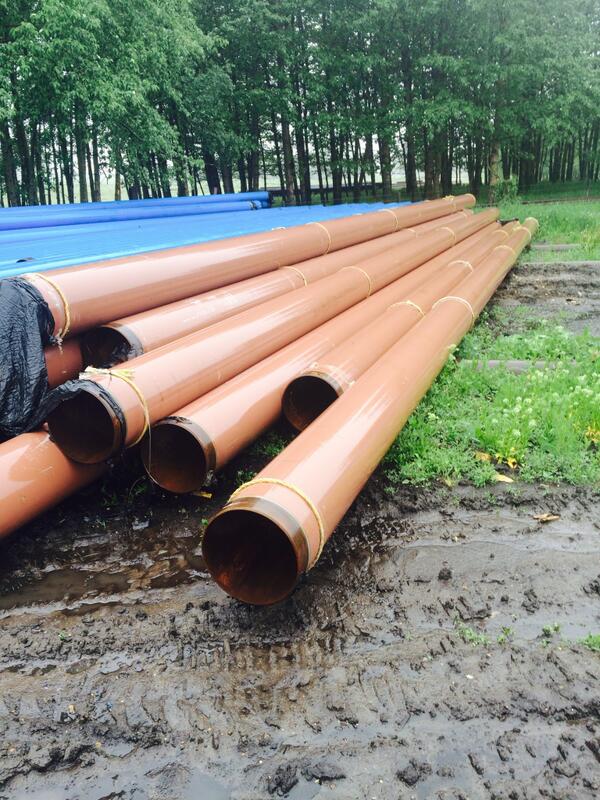 Todays inventory special! Perfect for #culvert! 16"OD x 0.375wall abrasion coated 60'pcs $20.00/ft #pipe #casing