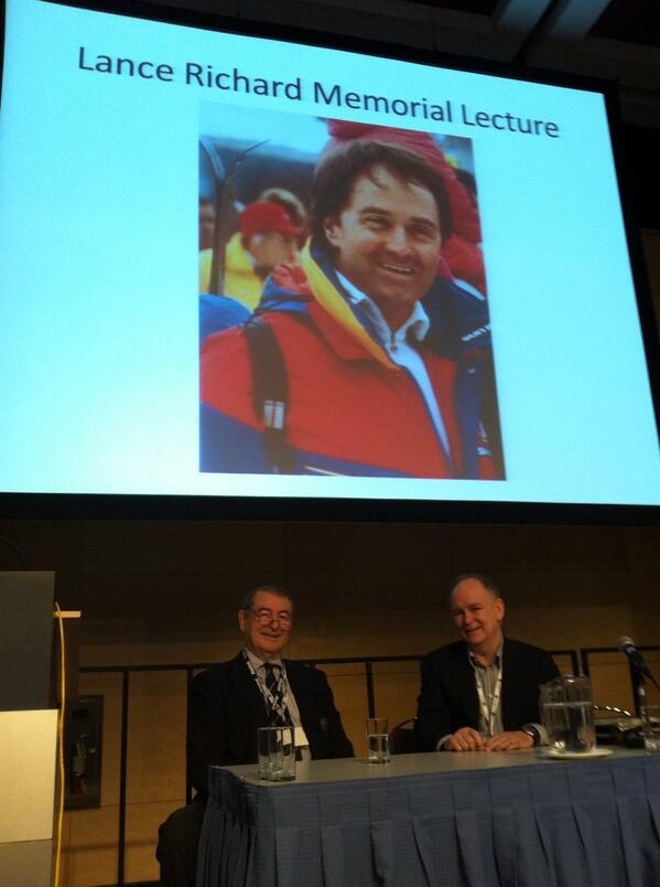FIMS2014's tweet photo. Dr. Wiley and Dr. Micheli ready to present the Lance Richard Memorial Lecture! #FIMS2014 http://t.co/Yt51EzZqwc