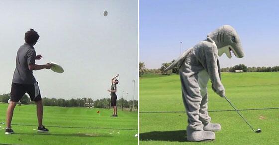 swinguapp's tweet image. Video: Epic Golf vs. Frisbee Trick Shot Battle: bit.ly/TeaQTI