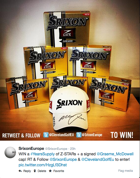 SrixonEurope's tweet photo. Entered this yet to win a signed @Graeme_McDowell cap and a year's supply of Z-STAR? Comp closes Monday! RT &amp; Follow http://t.co/KsNKNZP8Ce
