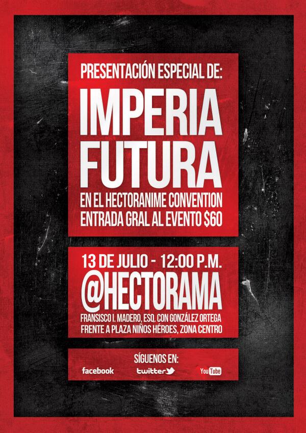 ImperiaFutura's tweet photo. Tenemos cita el domingo 13 de Julio en el @RHectorama2000 al mediodia en #Reynosa Estan invitados! http://t.co/658tHwCQCc