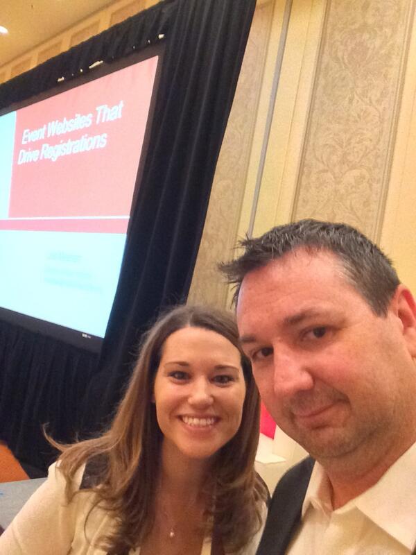 cvent's tweet photo. RT @JoeMeehan: Best co-presenters. Ever. @cvent #CventCMS #cventams @elenawerth http://t.co/s4AW21cyIw
