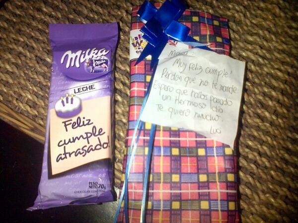 macareenaolmos's tweet photo. Sos un amor!! Gracias, te quiero mucho! @Lucicapde http://t.co/DKejMdIyf4