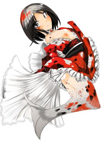 錦鯉って上から見る事ばっかだから下側の淡泊な感じがなぁ 