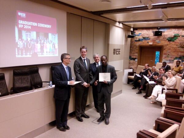 andyemegbo's tweet photo. Graduation: Receiving my certificate at the end of the 22nd Edition of the IFP (#IFP14) at @iesebs CC @iesealumni http://t.co/6mwloT3bs6