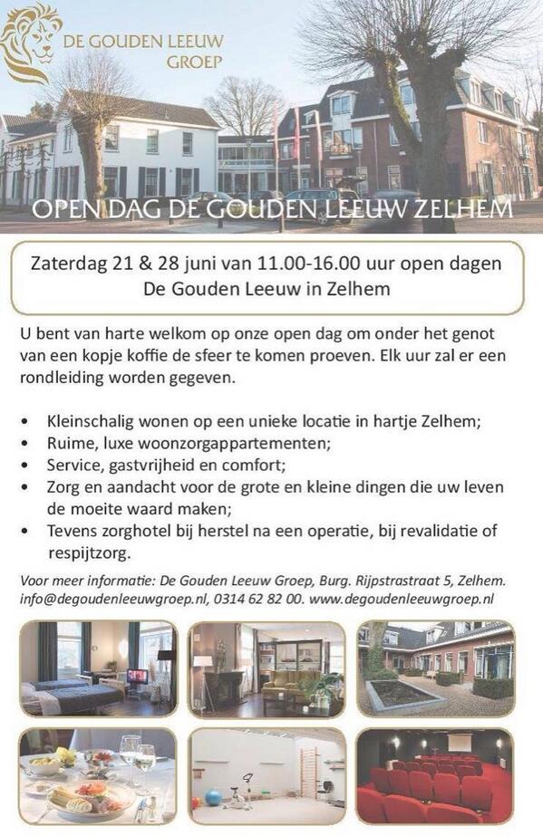 Morgen Open Dag Woonzorgvoorziening/Zorghotel Zelhem. Wij staan klaar, u komt toch ook? #zorg #wonen #herstelzorg