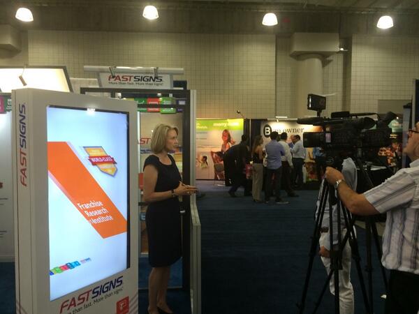 markljameson's tweet photo. #FASTSIGNS  CEO Catherine Monson being interviewed at #IFE2014 with #entrepreneur magazine at #FASTSIGNS booth 214 http://t.co/syd89hlAXE