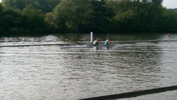 Double out for the first paddle on the course