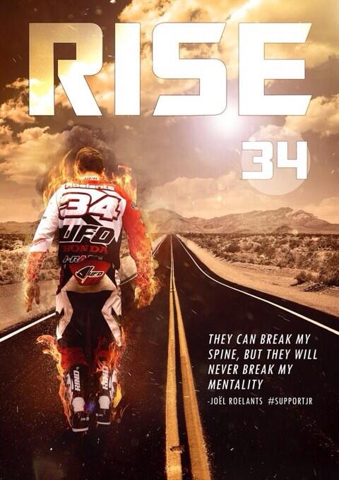 tommysearle100's tweet photo. Very unfortunate in a sport were in things can happen.. one of the toughest riders around #Supportjr http://t.co/TEpWrvunR4