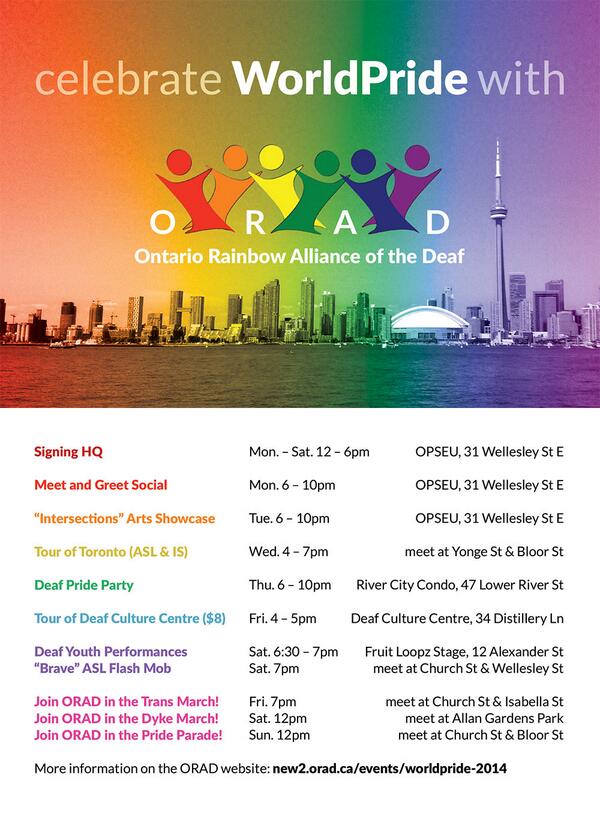 Lexanimus's tweet image. Deaf parties are the best! Celebrate WorldPride 2014 with Deaf socials, art, performance, tours, parties, and more!