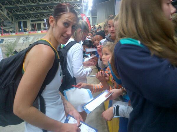 bruceybld's tweet photo. @ChrisnaBootha with the fans signing autographs at the #SparChallenge #CapeTown @Netball_SA #SAVSCOT http://t.co/dSNZ9gdzGi