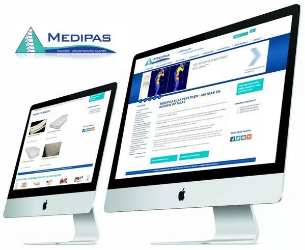 Een impressie van onze nieuwe website. Meer zien? Neem eens een kijkje op medipasmatras.nl