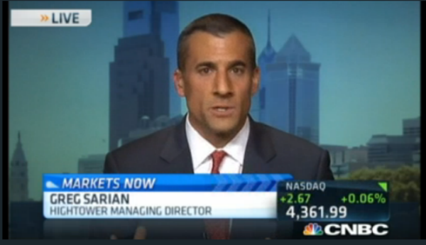<a href="/SarianGroup/">The Sarian Group</a> &amp; <a href="/HighTowerAdvsor/">Hightower</a> Man. Dir. Greg Sarian on <a href="/CNBCClosingBell/">CNBC's Closing Bell</a> talking market fears video.cnbc.com/gallery/?video…