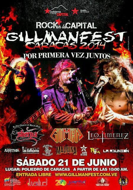 #GillmanfestCaracas2014 @zikoticos <a href="/la_descarga/">La Descarga</a> <a href="/jardindelrock/">Jardín Del Rock</a> <a href="/barquisimetal1/">Barquisimetal Web</a> #ApoyaNuestrasBandasNacionales