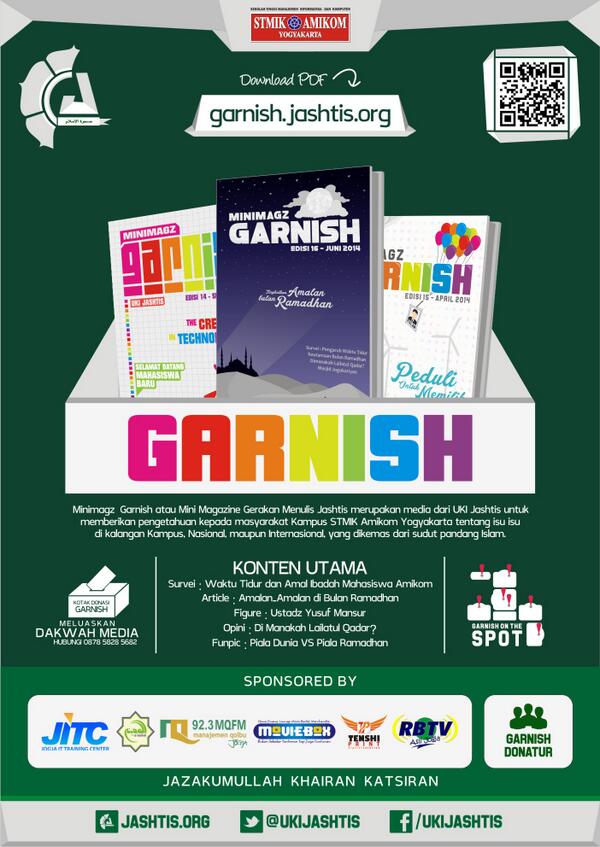 Minimagz Garnish Edisi 16 "Tingkatkan Amalan Bulan Ramadhan" | Download E-Garnish : goo.gl/vai5cz