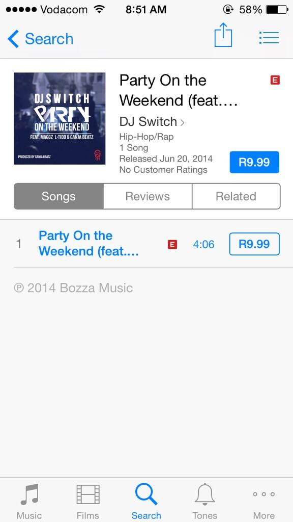 Seasoned_Africa's tweet photo. Heat!!!----> “@DjSwitchSA: We live on iTunes now make sure you get it #PartyOnTheWKND #supportlocalorDIE http://t.co/Sfnbv6al8B”
