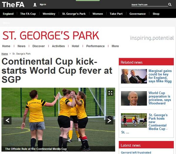 hmdrudge's tweet photo. Great pic of @OffsideRulePod team @StGeorgesPark on @FA's website http://t.co/KYZqFzEzxW @ContiUK #ContiMediaCup http://t.co/C5FzcB3z0Z