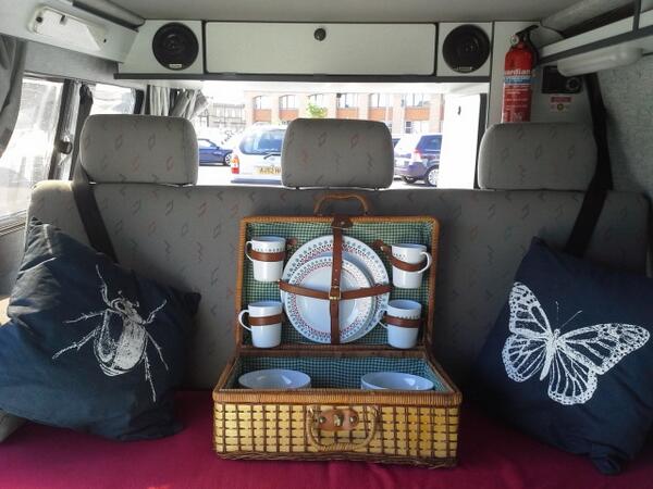 All ready to go! Fab new picnic set from <a href="/campervancultur/">campervanculture.com</a>. #vw #campervan #campervanhire