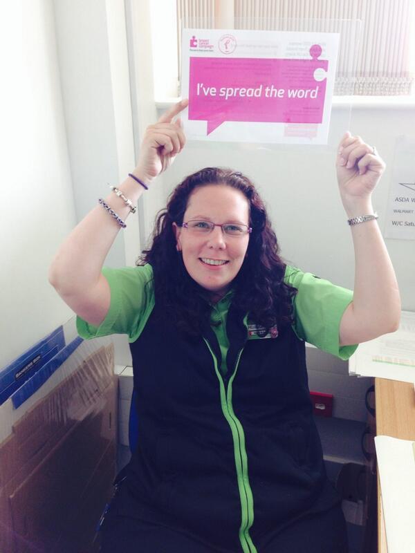 AsdaPoole's tweet photo. I've #spreadtheword to stop the spread with @BCCampaign. Because breast cancers not done. http://t.co/az6dkrFnHR