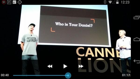 ecarus's tweet image. The most inspiring story ever! 
&quot;WHO&apos;S YOUR DANIEL?&quot; Thank you @mickteg and @intel. #ProjectDaniel #CannesLions #fb