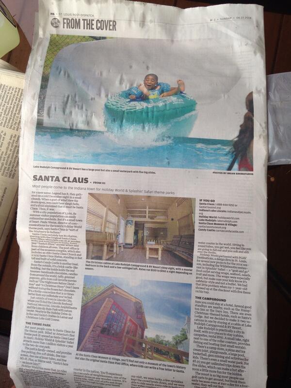 LuxePhotoSTL's tweet image. Pick up a copy of #stl #postdispatch &amp;amp; check out my travel pics to Santa Claus, In.